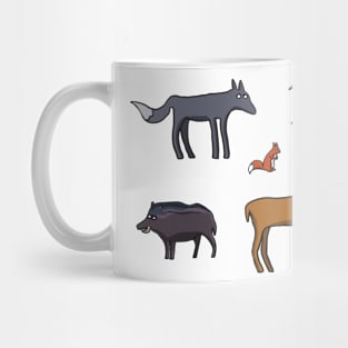 Ancient Briton forest animals Mug